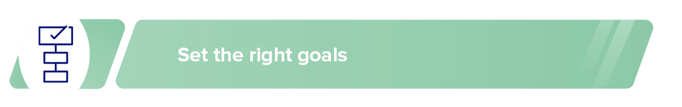 set the right goals banner