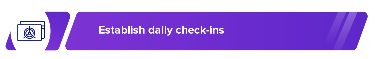 establish daily check-ins banner