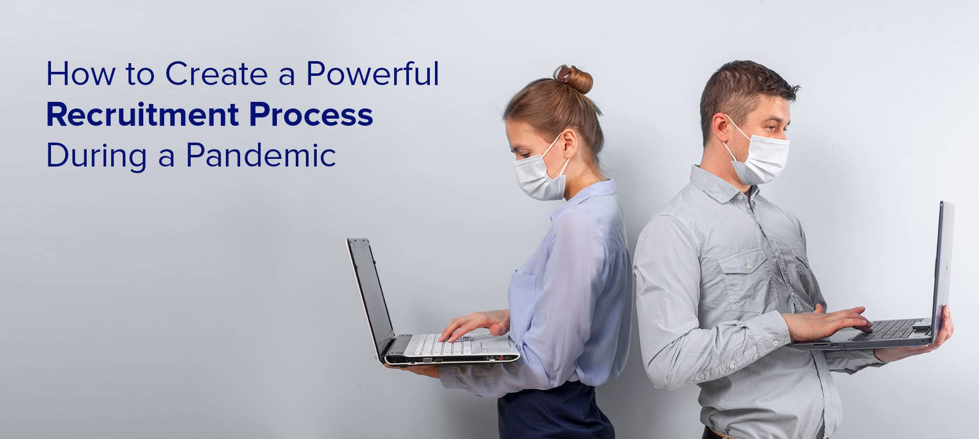 Two employees trying to build a emote recruitment process