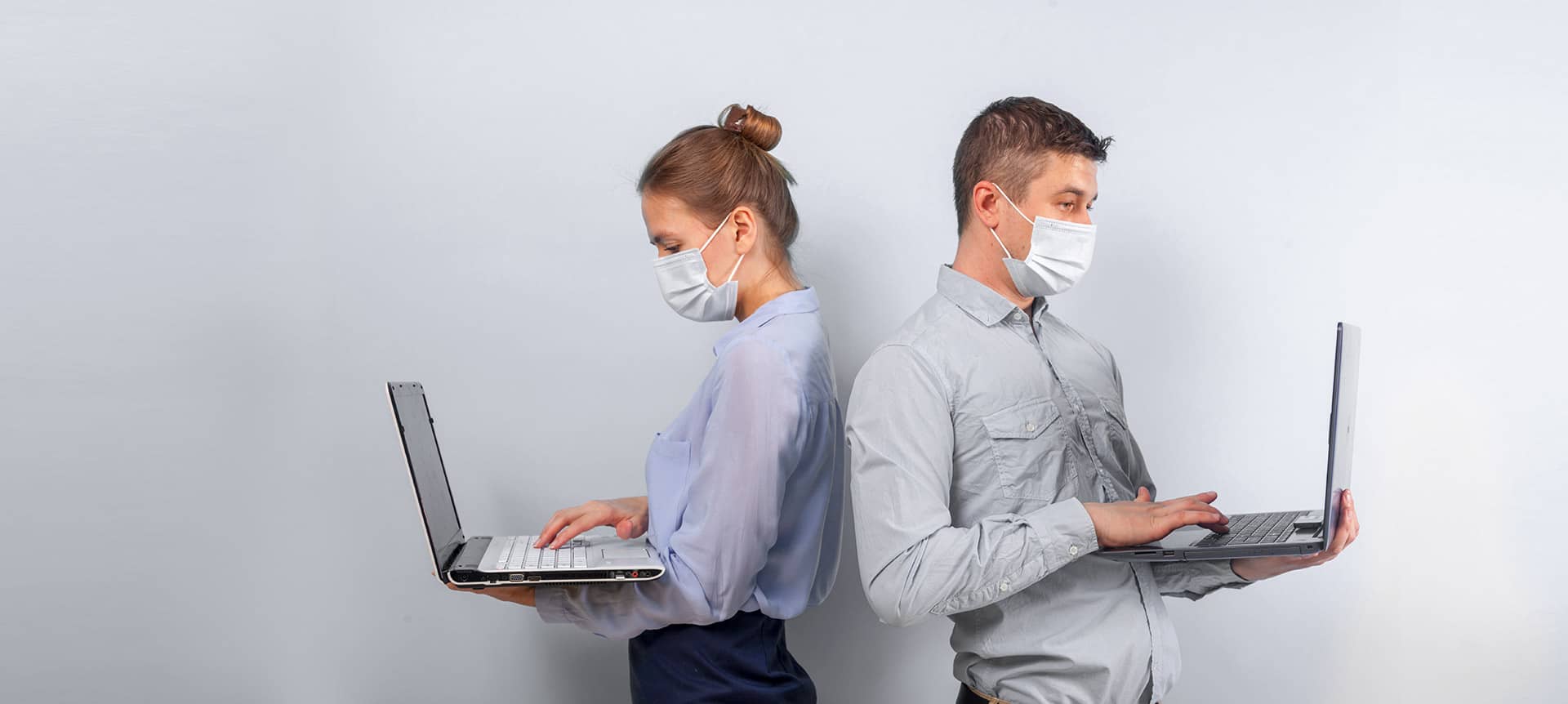 Two employees trying to build a emote recruitment process