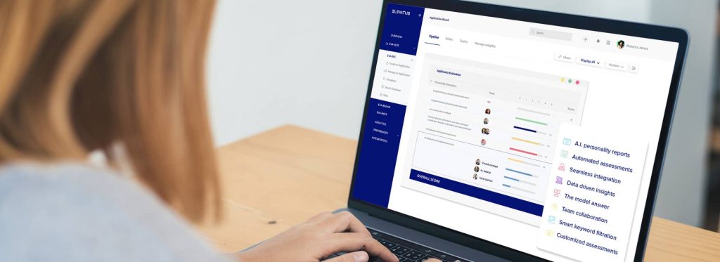 A recruiter using a hiring platform 