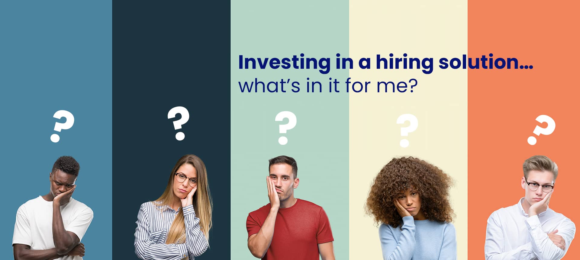 A group of recruiters thinking of investing in a hiring platform