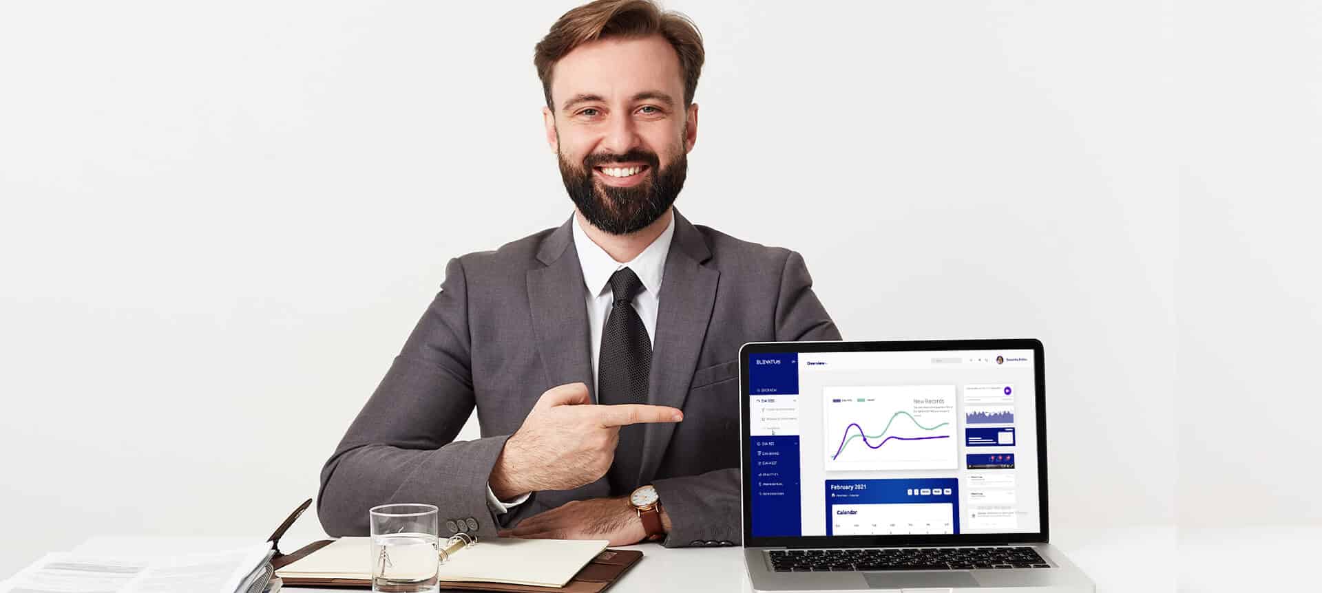 male recruiter using a hiring platform