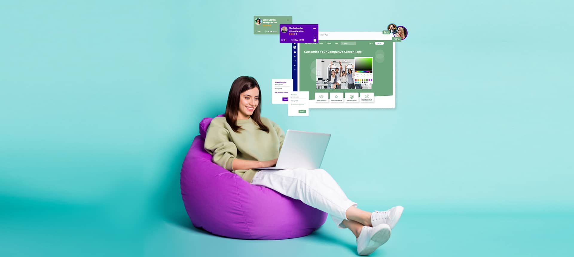 recruiter using a hiring platform