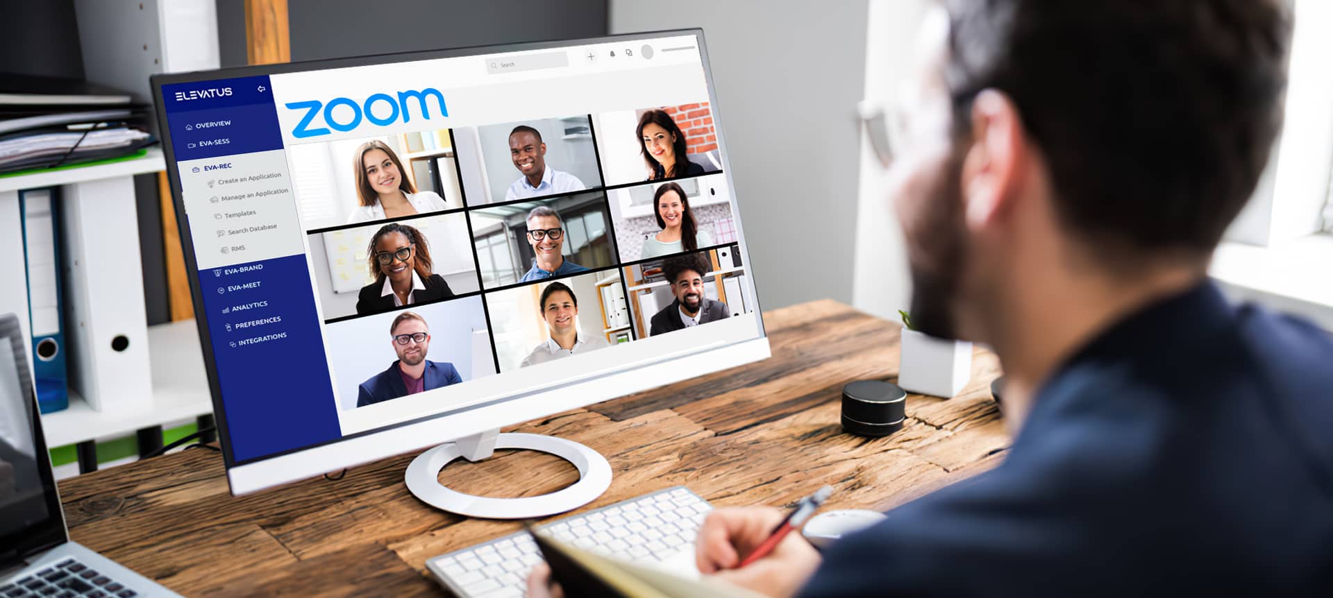A recruiter using Zoom to interview candidates