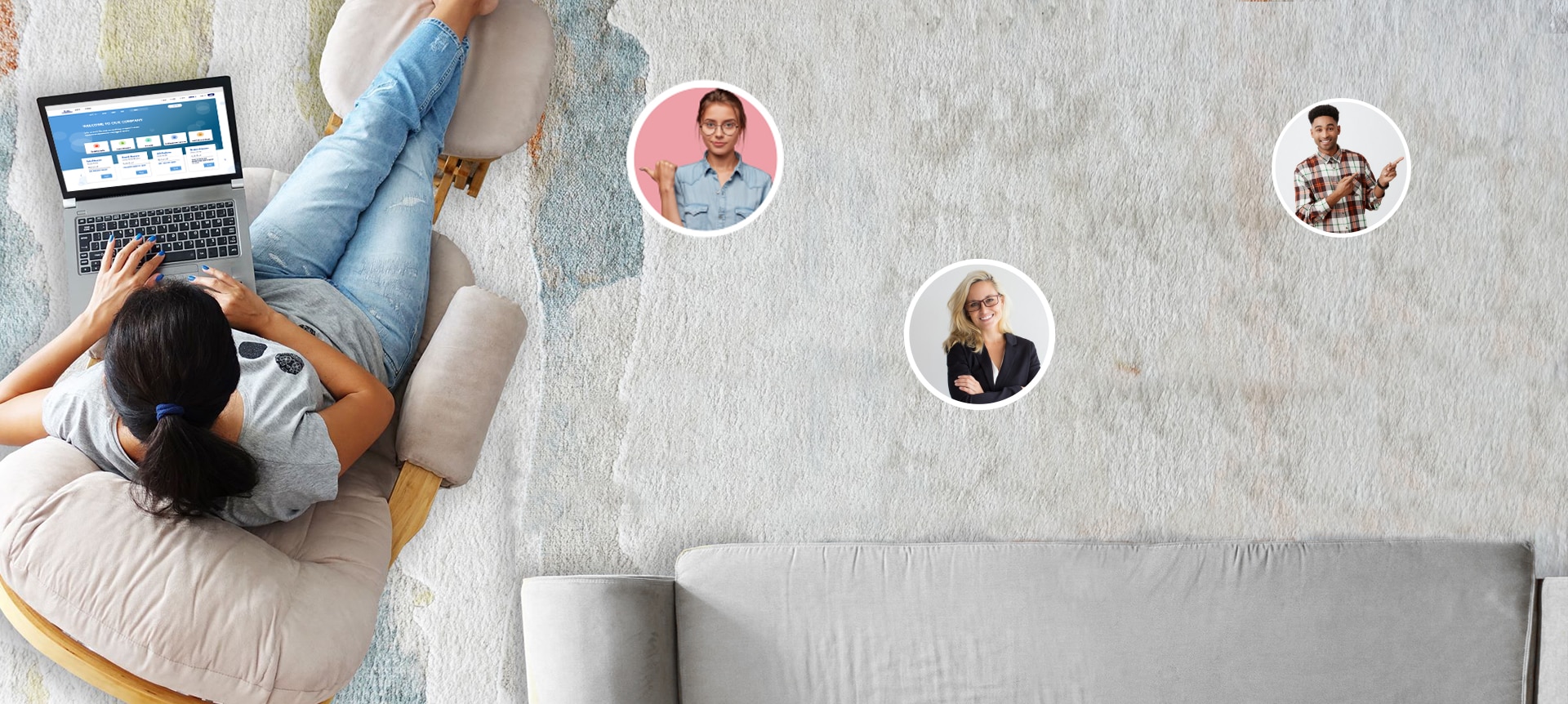 laptop showing a hiring platform