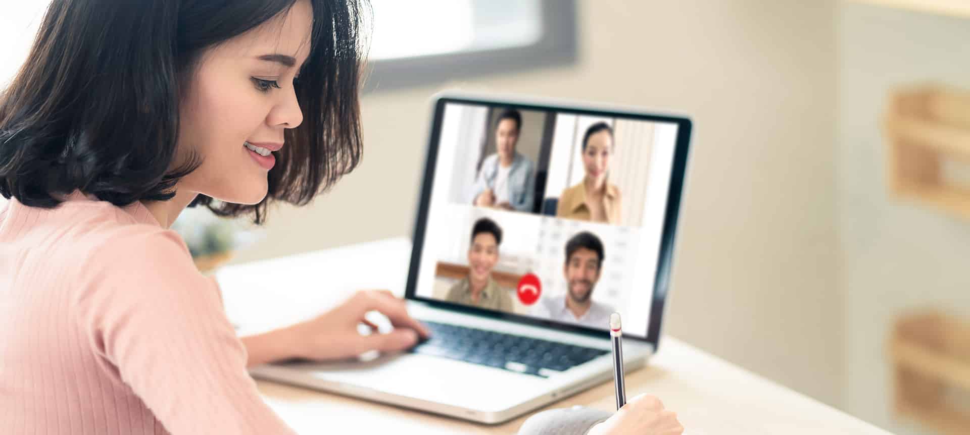 video assessment interviews viewed on a laptop