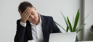 a tired talent acquisition manager