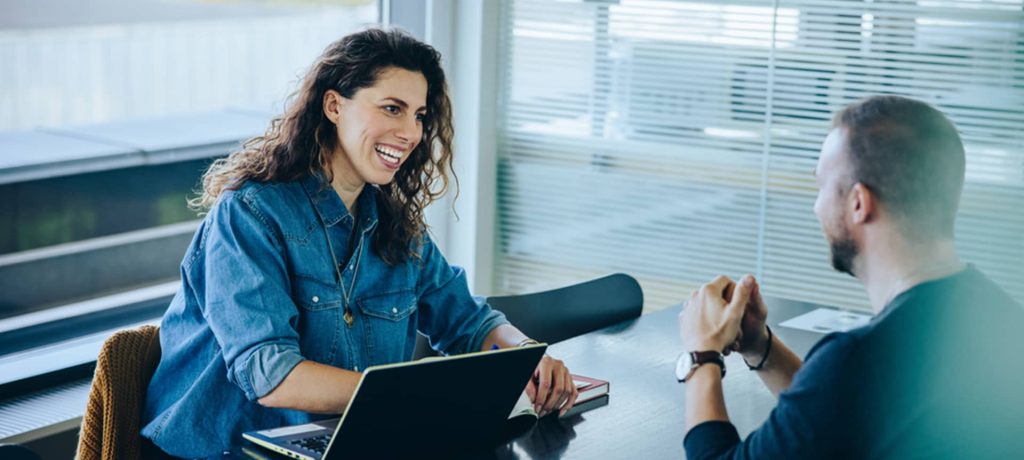 Find Top Talent With These 8 Great Interview Questions For Business Development | Elevatus A candidate explaining the most important traits of a business developer