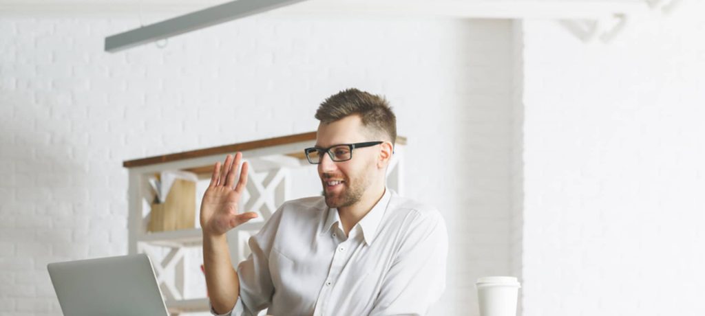 A recruiter connecting with a candidate through video assessment interviews 
