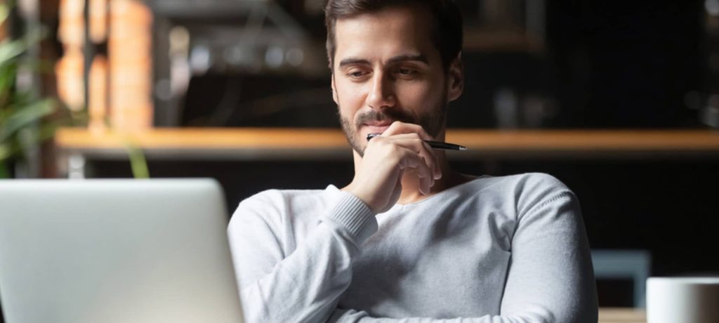 A recruiter writing a content writer job description template 