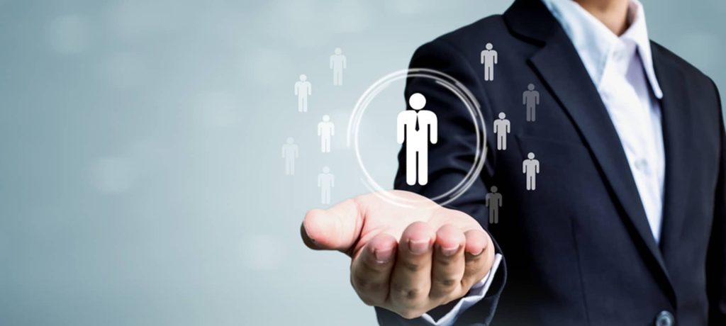 A recruiter controls the hiring process through recruitment software.