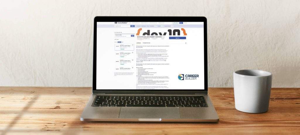 Home page picture of CareerBuilder job board website