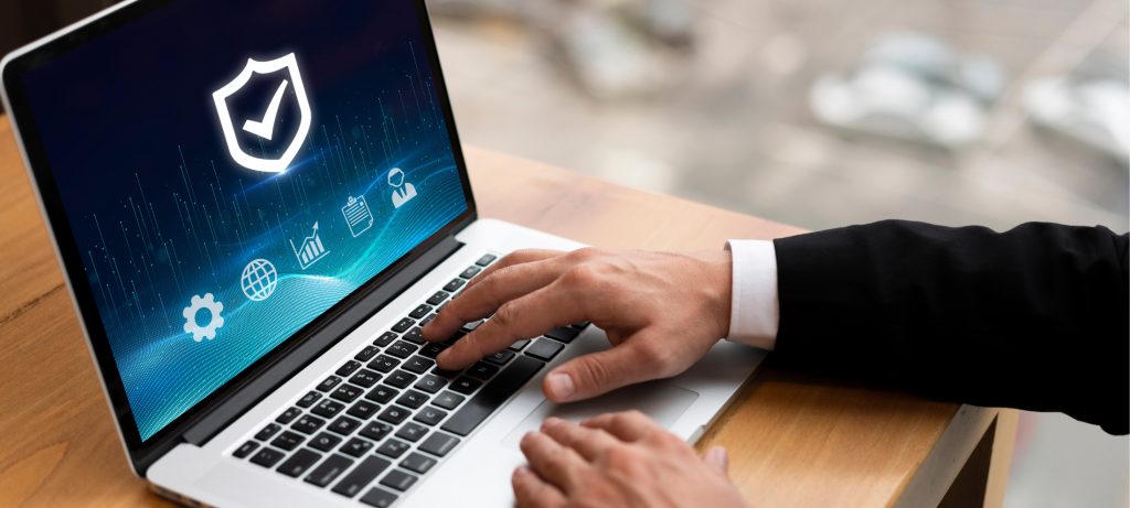 A recruiter ensuring data security with AI recruiting  