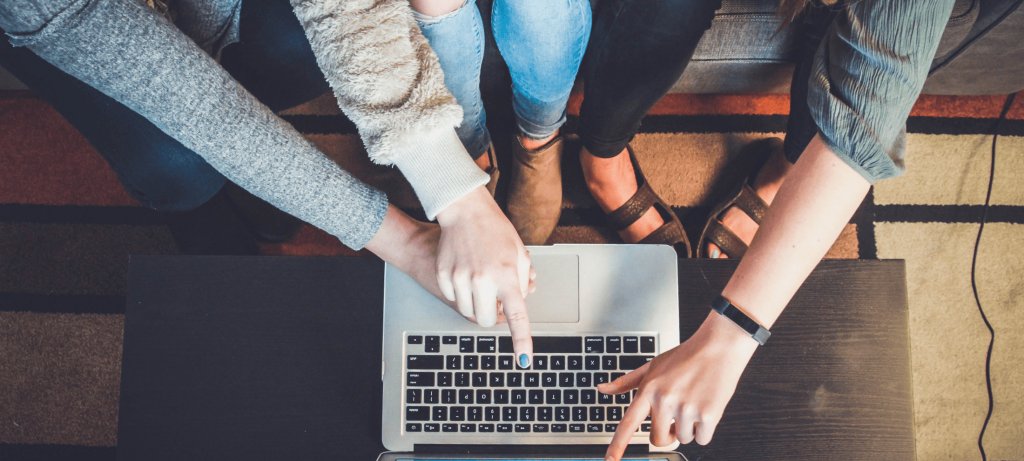 hiring managers working on a laptop
