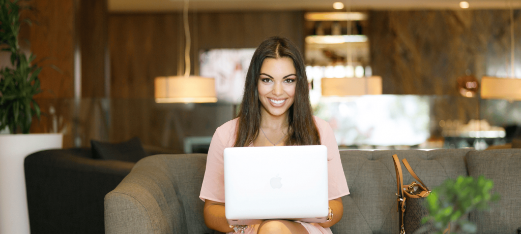 A woman in HR explaining the power of having a recruiting database 