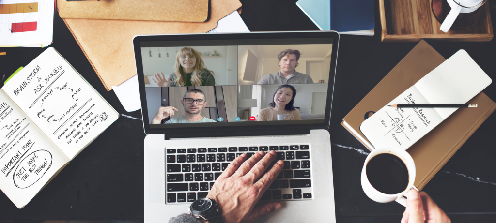 A recruiter watching recorded interviews 