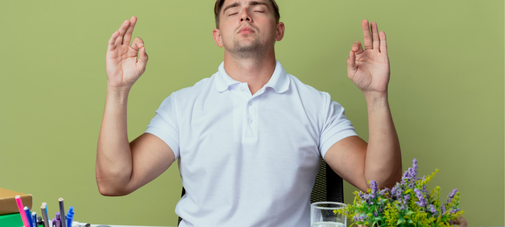 an employee taking a break from work