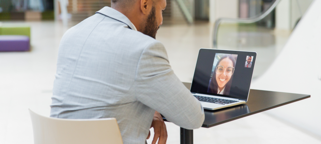 a recruiter interviewing a candidate remotely 