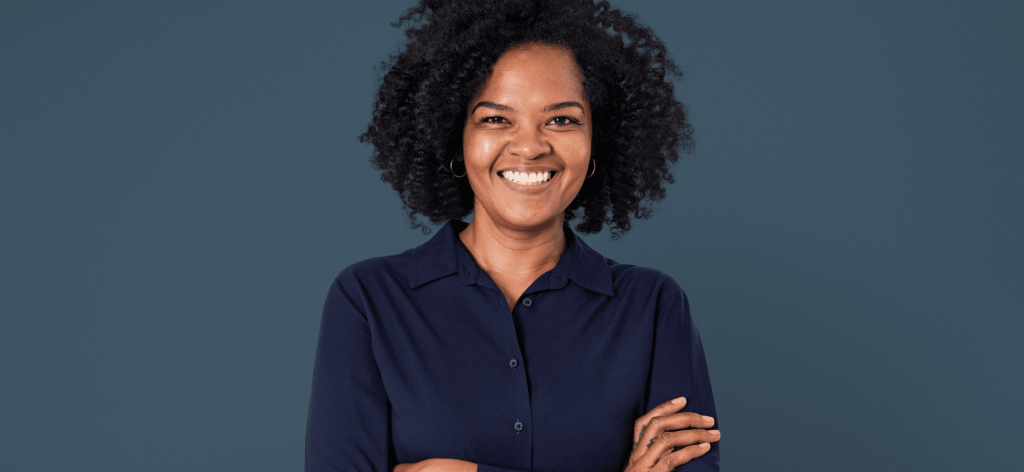 An image of an HR manager happy to integrate an applicant tracking system