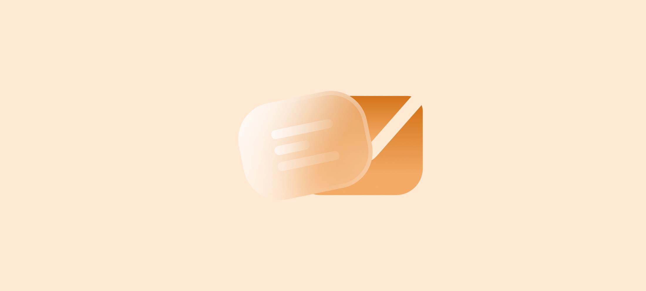 graphic image of an open letter on an orange background