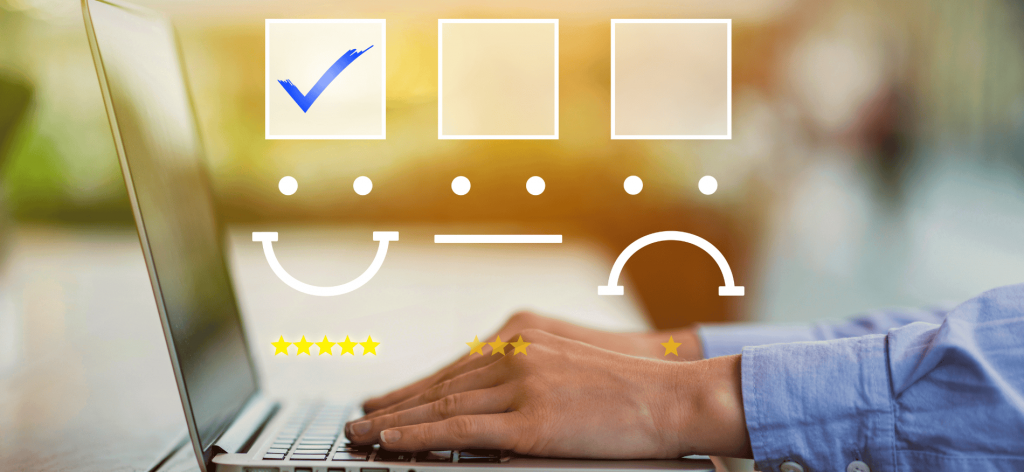 A man checking reviews for the best recruiting software for small business