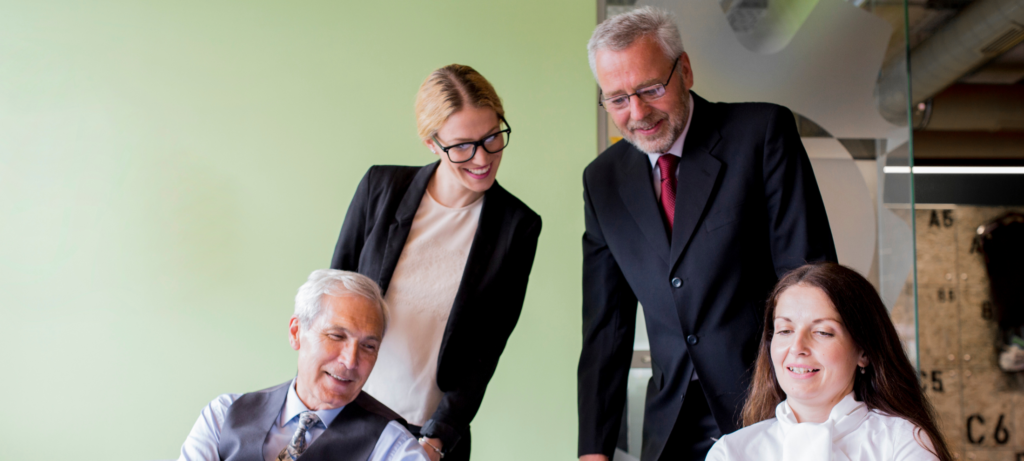 A diverse team working in harmony together 