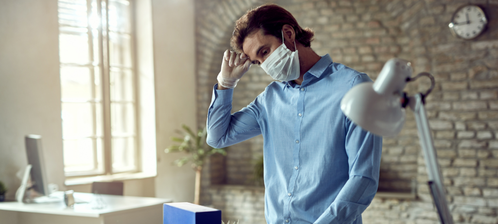 An employee is sick and asking for a sick leave 