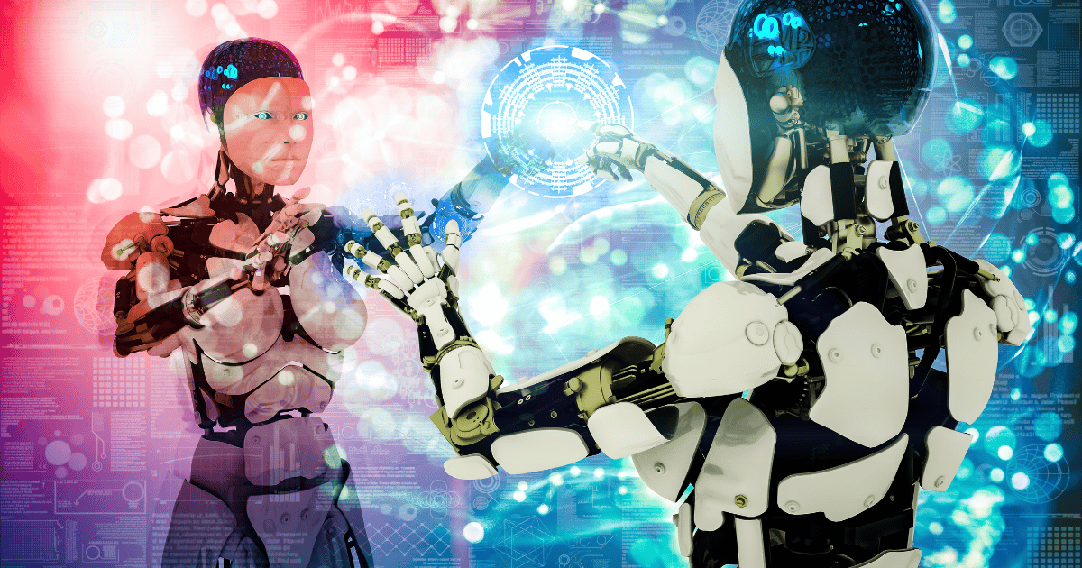 An image of a robot identifying quality candidates