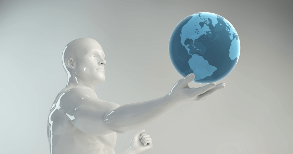 An illustration of a hiring manager discussing recruitment sourcing strategies with HR professionals worldwide. 