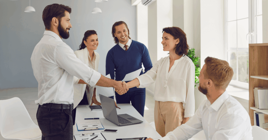 Omanization Challenges and Solutions: The Ultimate Playbook Every Employer Needs in 2025 | Elevatus An image of HR managers reviewing CVs in line with Omanization hiring quotas.