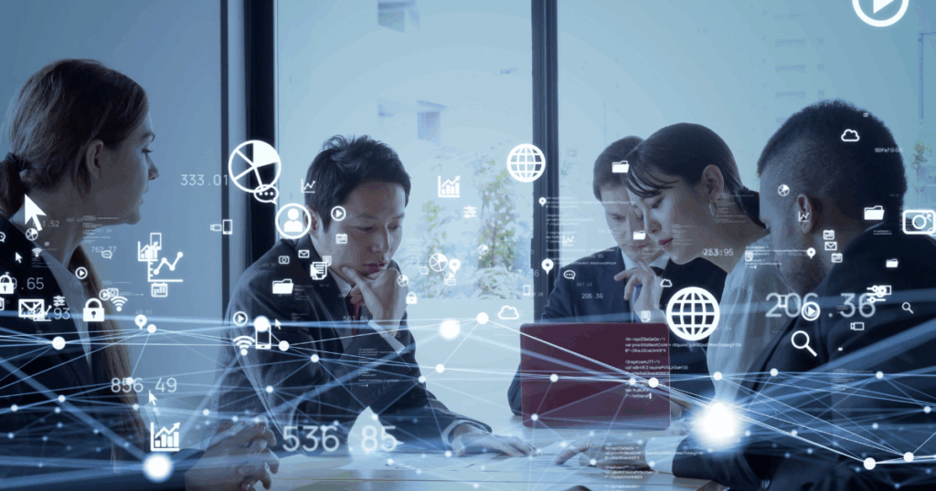 An image of psychometric tests being used to assess teamwork and leadership skills.