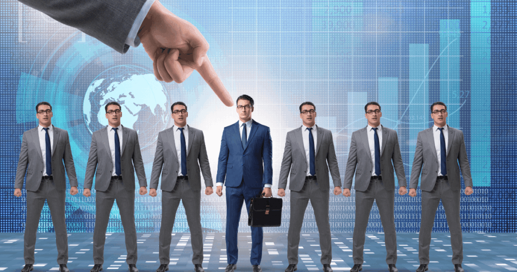  job applicants waiting during the recruitment and selection process.