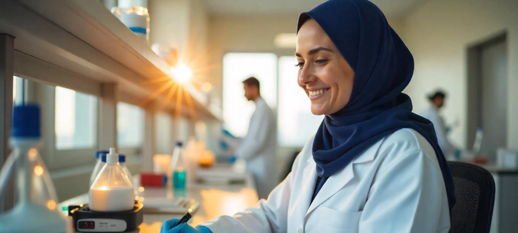 موظفة تراجع نموذج الموظفين المشمولين بالرعاية الطبية