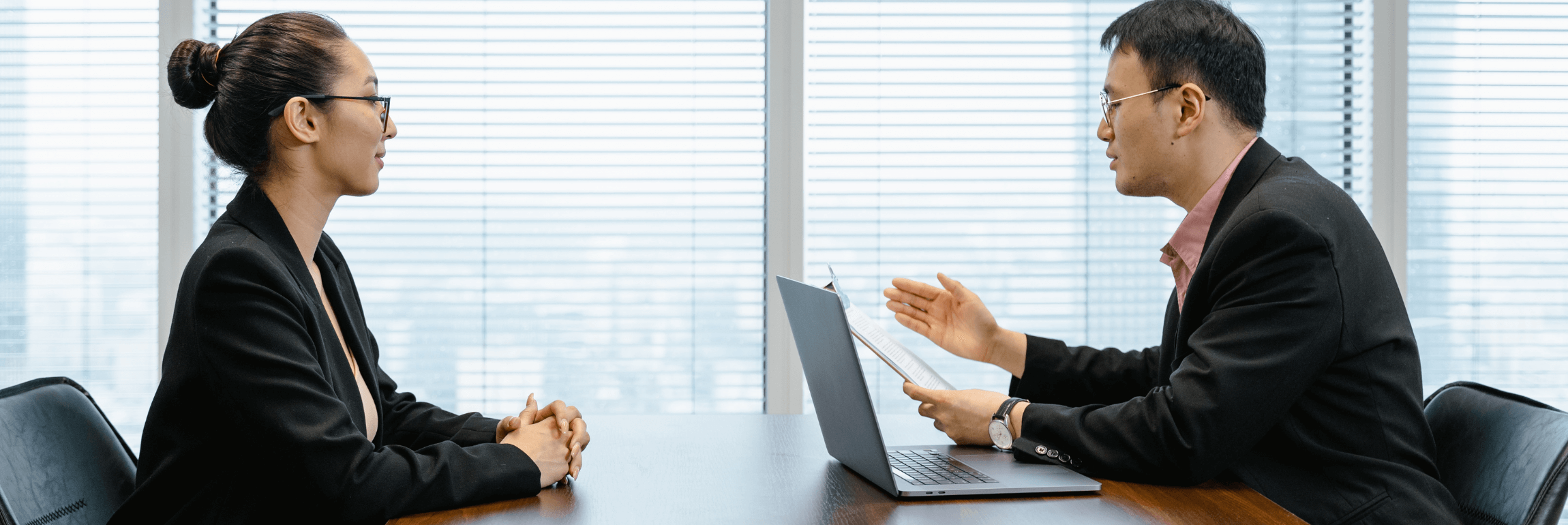 A candidate in Oman participating in a multiple mini interview