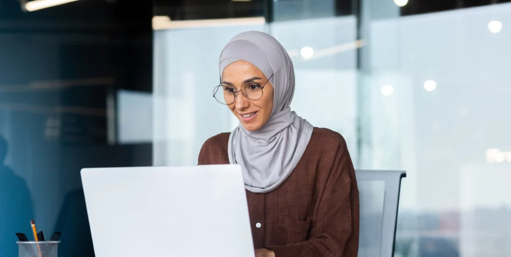 A candidate enjoying video interview solutions 