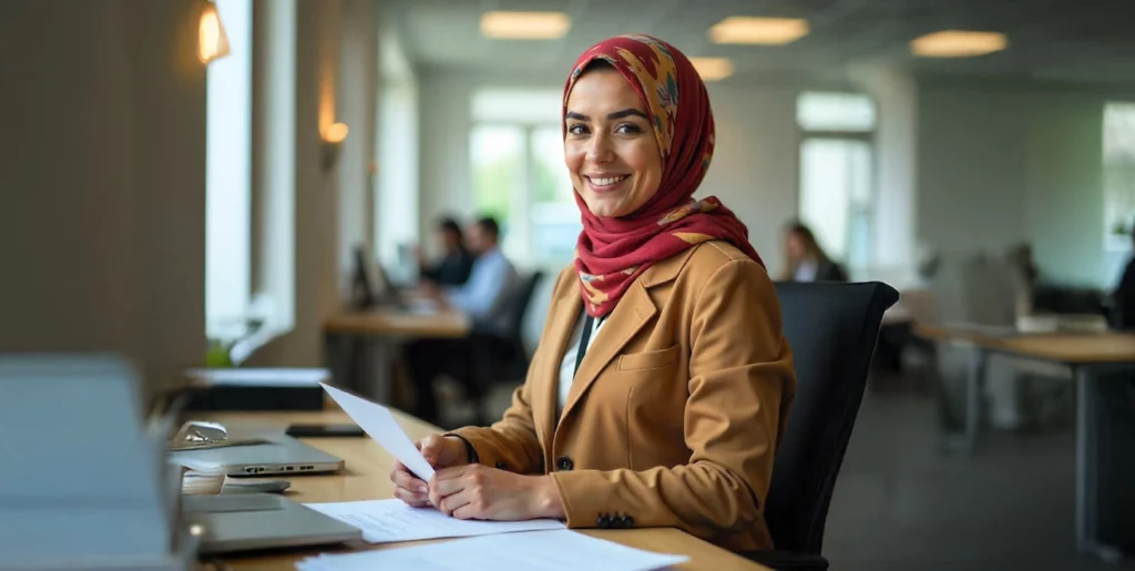 An image of a recruiter in Qatar smiling 