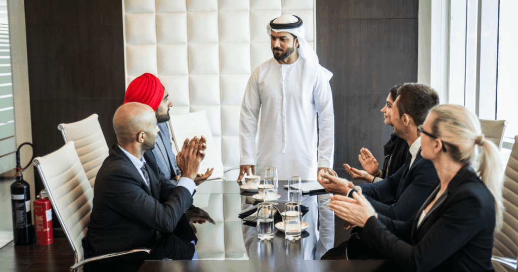 A senior manager in Qatar mentoring staff for internal talent acquisition