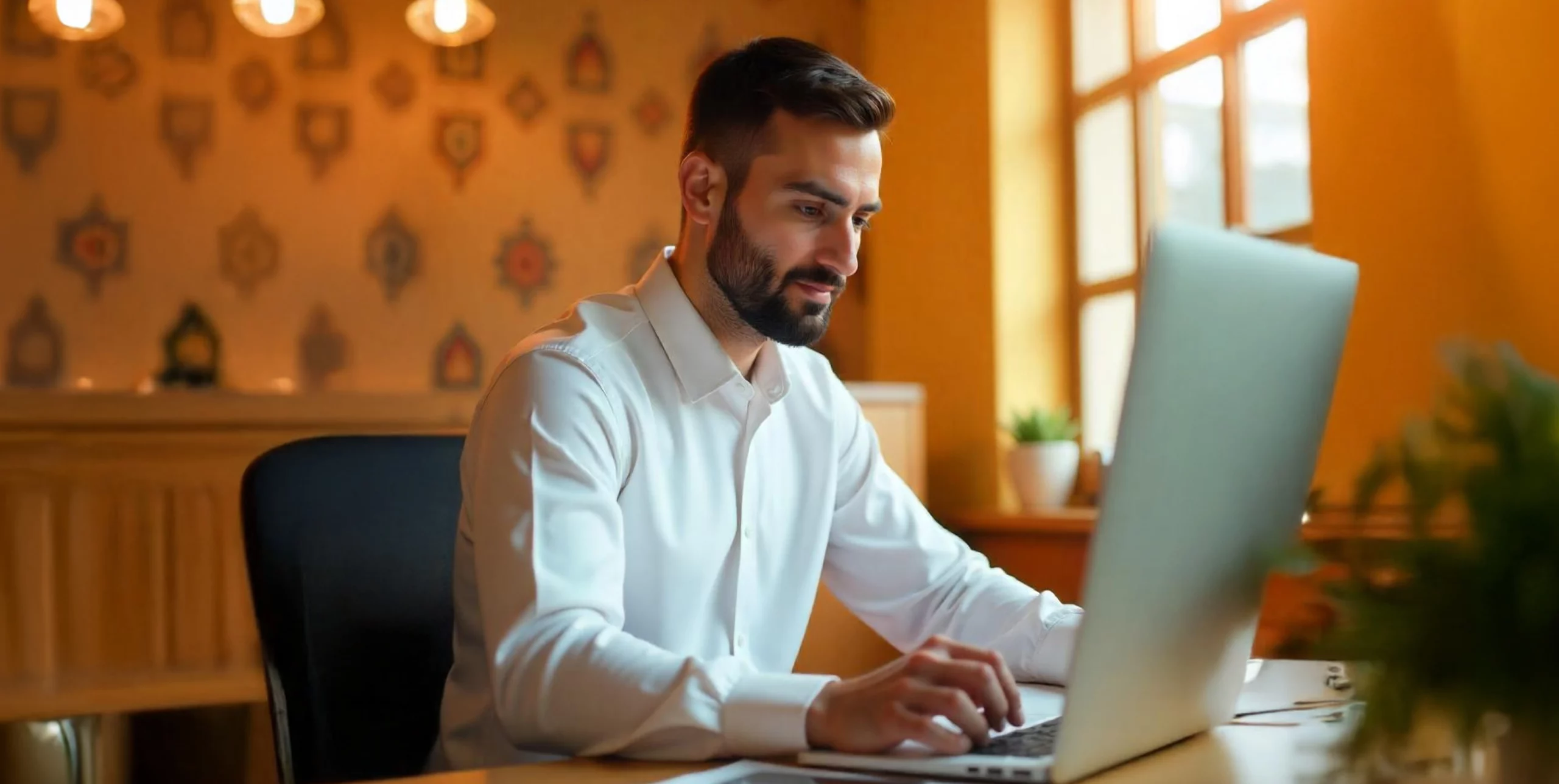 موظف موارد بشرية يرسل بريد لتكريم الموظف المتقاعد