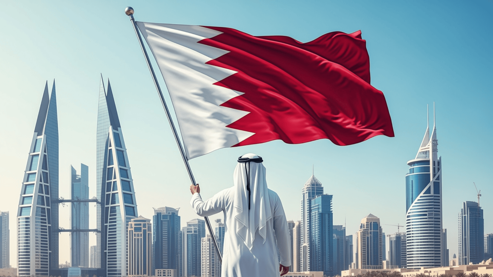 An image of a man promoting Bahrainization