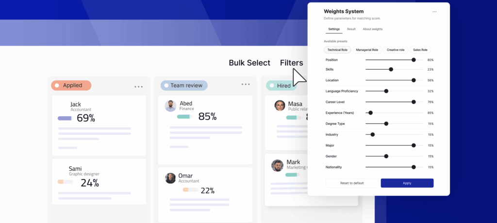 داشبورد نظام ATS للسيرة الذاتية من إليفاتوس