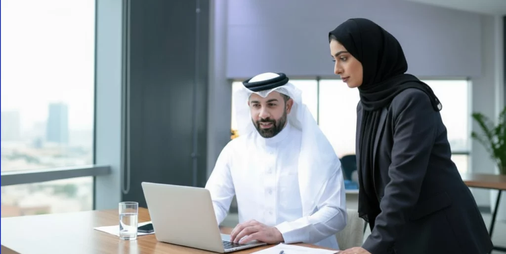 موظفون يتعاملون مع برامج التوظيف المختلفة