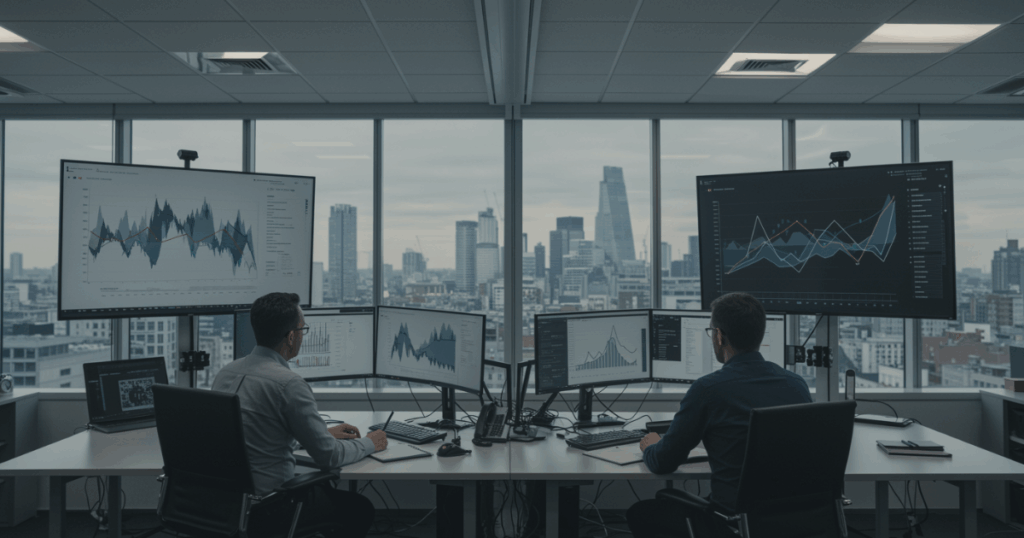 An image of a recruiter using enterprise recruitment software on a laptop to filter and shortlist candidates.