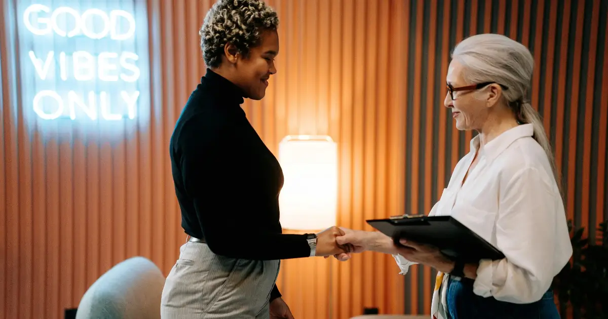 An image of a HR meeting focused on improving quality of hire through data science