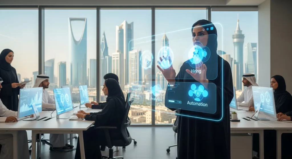 An image of a simplified illustration of a brain and icons representing traits measured by personality tests in HR.