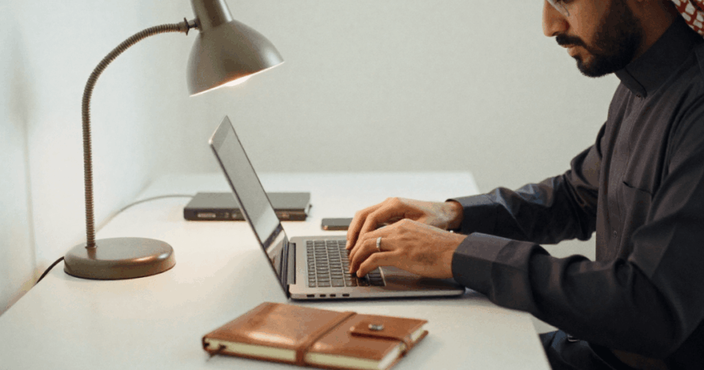 An image of a computer screen displaying a video call interface for a video interview instructions email template