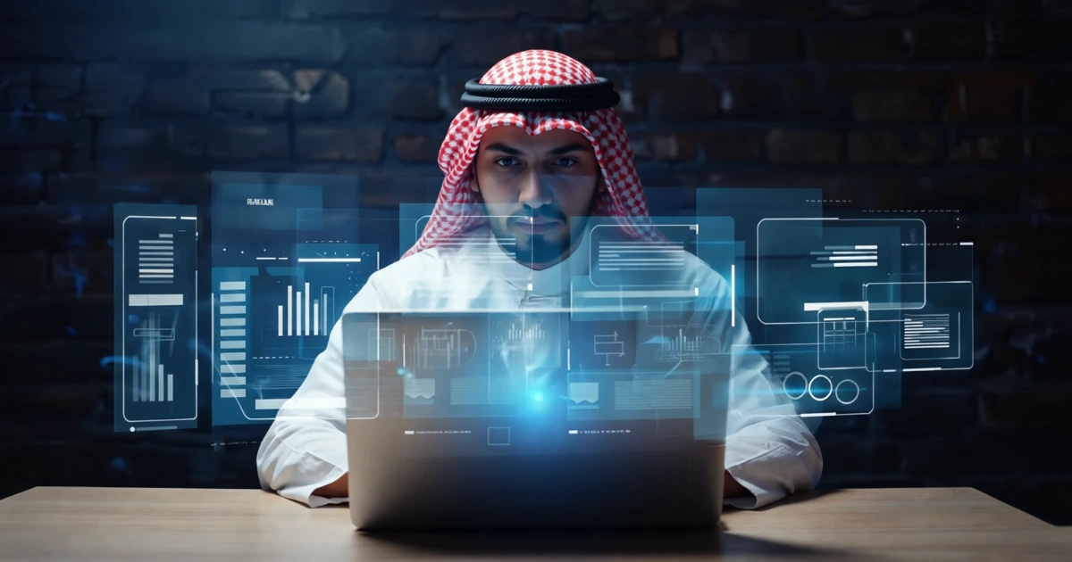 An image of a Saudi HR team reviewing hiring plans aligned with Saudization goals.