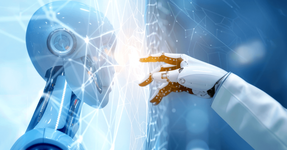 An image of an AI agent collaborating with a human