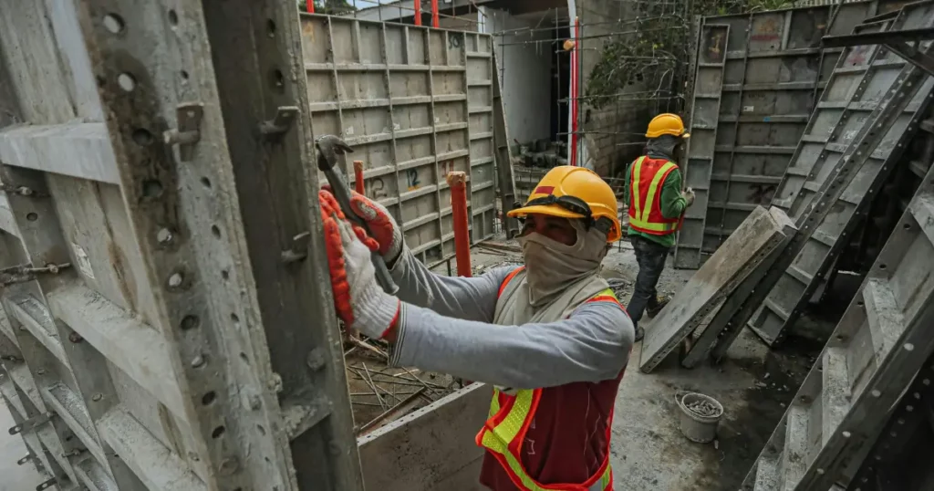 An image of people working, blue collar meaning