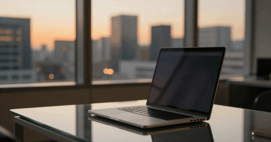 An image of a laptop displaying hiring operating systems in Qatar